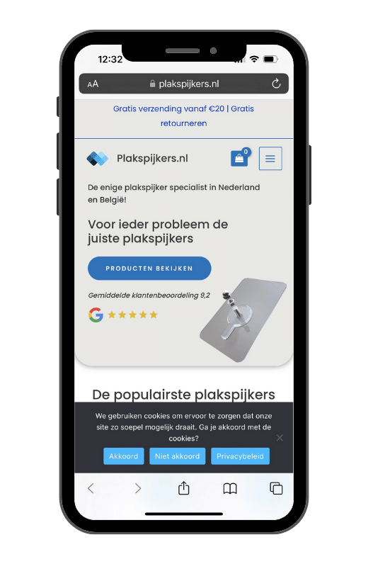 Website plakspijkers.nl